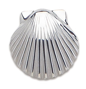 Large Scallop Pendant with Hidden Bail and Chain